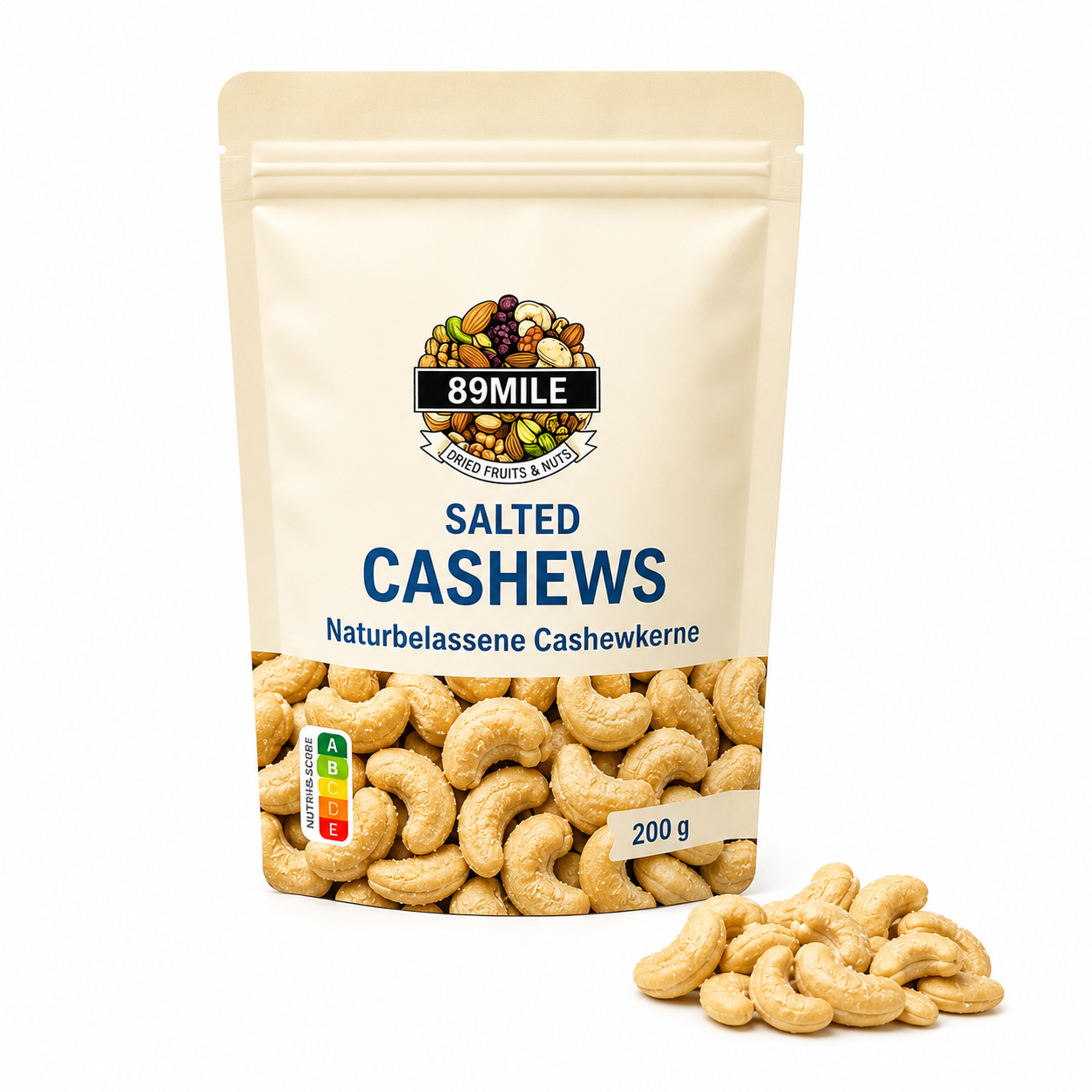 89mile Roasted Salted Cashew Kernels